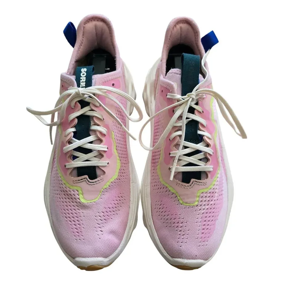 Sorel Women's Kinetic Breakthru Day Lace Sneakers Pink/White, Size 7.5